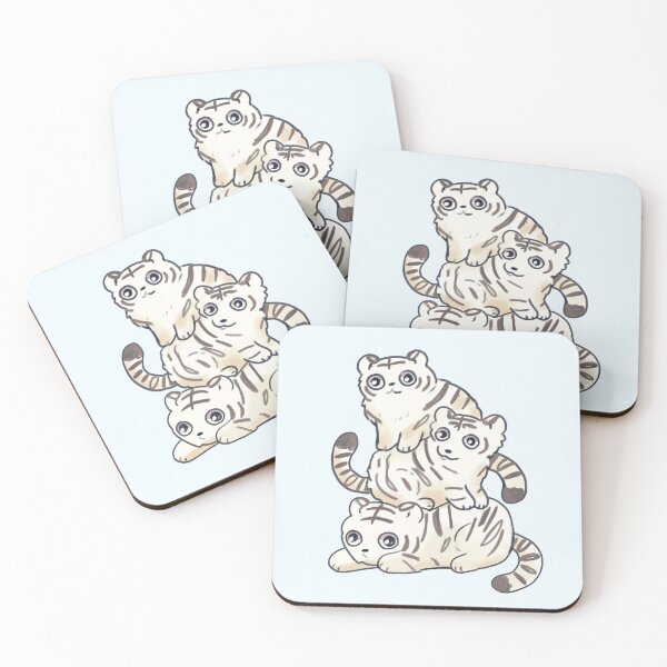 Item preview, Cute White tiger stack  designed and sold by Artofmayara.