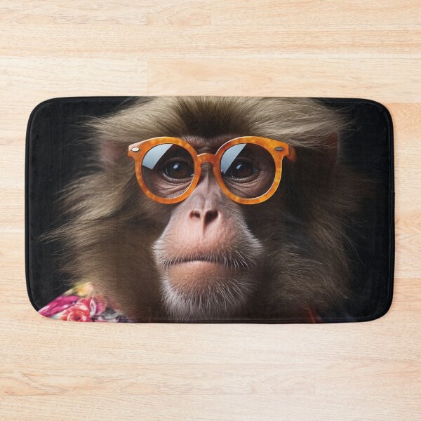 Item preview, Cool monkey with glasses, hipster designed and sold by Mauswohn.