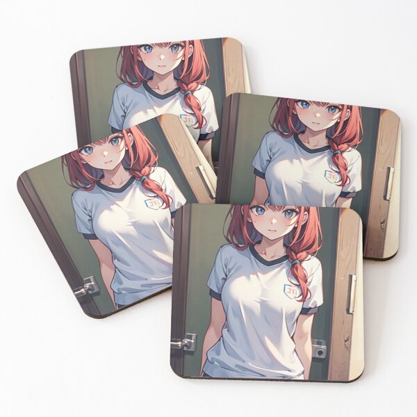 Item preview, Red-Haired Anime Girl in Gym Uniform designed and sold by kenvel.