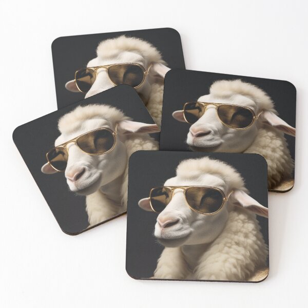 Item preview, cool sheep with aviator glasses designed and sold by Mauswohn.