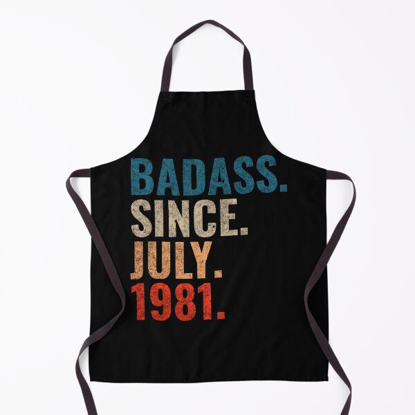 Item preview, Badass since July 1981 Vintage 1981 July birthday gift designed and sold by Teelogic.