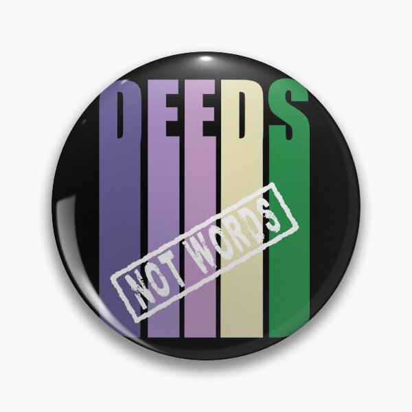 Item preview, Deeds not Words purple designed and sold by MinnietheCat.