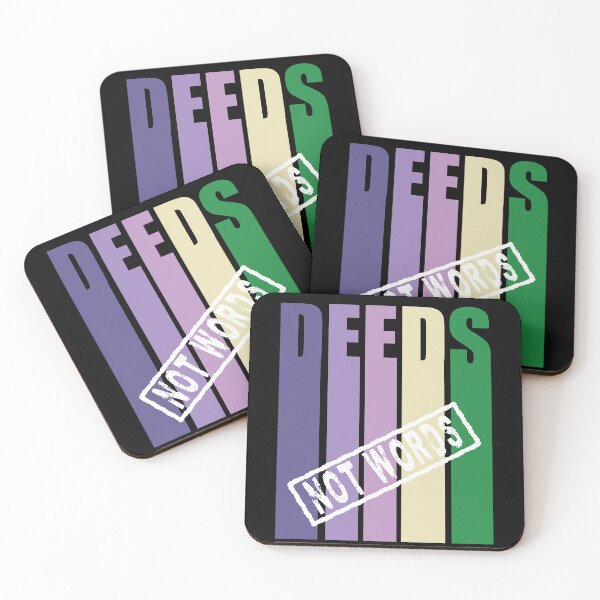 Item preview, Deeds not Words purple designed and sold by MinnietheCat.