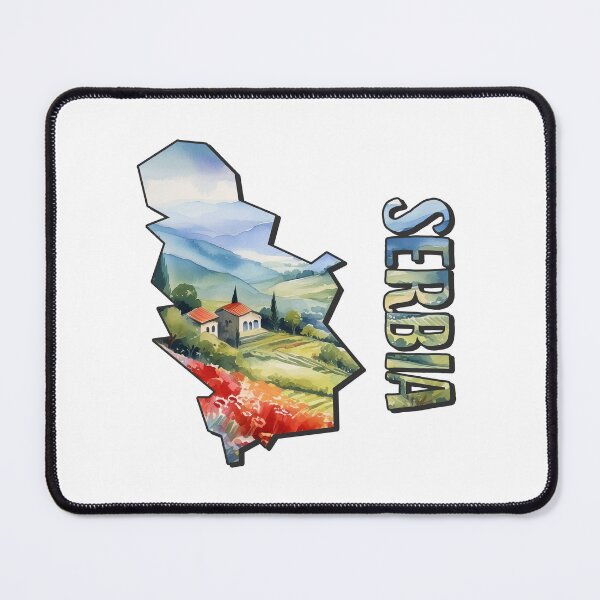Item preview, Serbia watercolor map designed and sold by Motivburg.