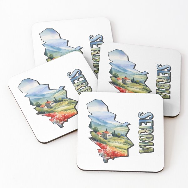 Item preview, Serbia watercolor map designed and sold by Motivburg.