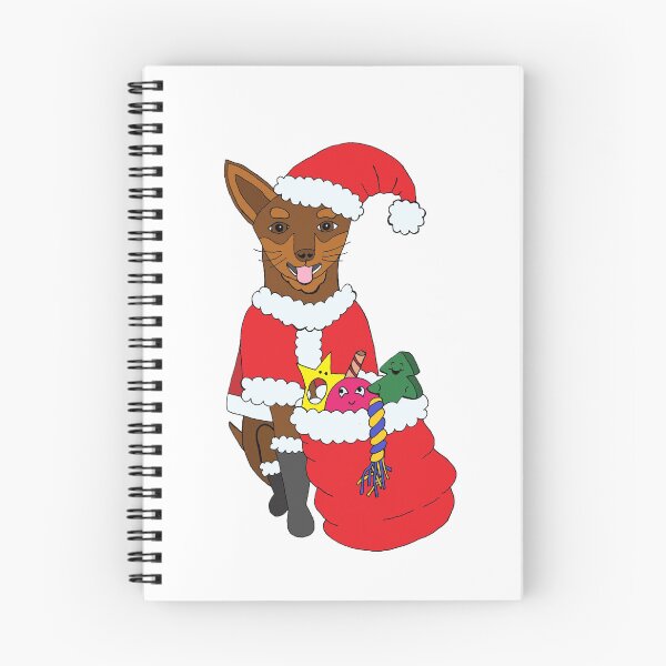 Item preview, Santa Chihuahua with Sack of Dog Toys and Snacks Die Cut designed and sold by JoyousArt4u.
