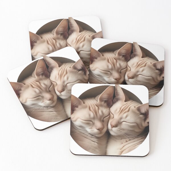 Item preview, Sleeping Devon Rex Cats designed and sold by LifeOnChromea.