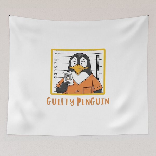 Item preview, Guilty Penguin Mugshot designed and sold by Colorful-Garden.