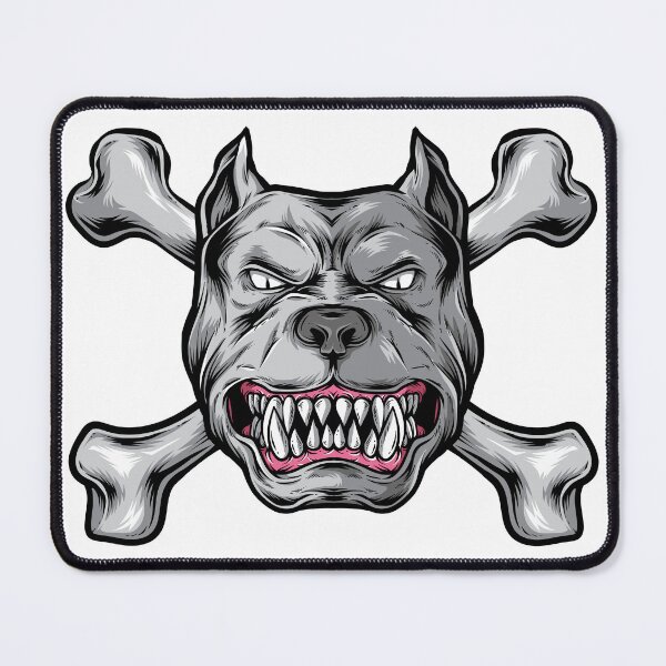 Item preview, Fierce Pitbull Skull and Crossbone designed and sold by DreamMaden.