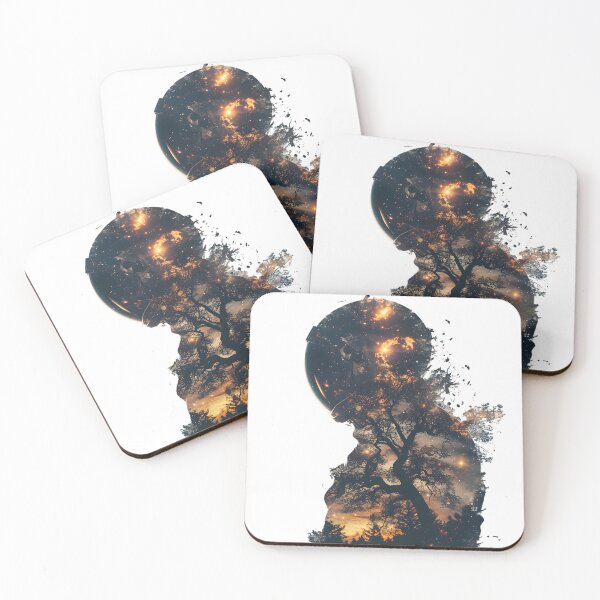 Item preview, Celestial Arbor: Astronaut's Double Exposure designed and sold by AI-Only Creations.