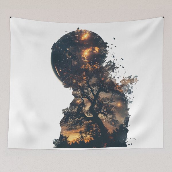 Item preview, Celestial Arbor: Astronaut's Double Exposure designed and sold by AI-Only Creations.