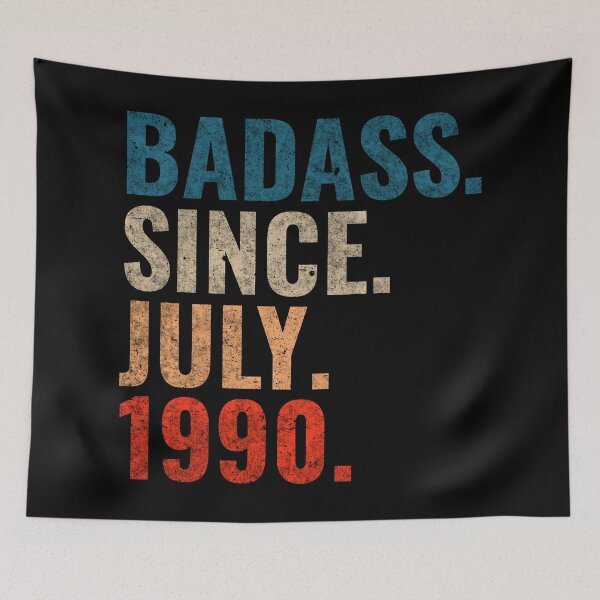 Item preview, Badass since July 1990 Vintage 1990 July birthday gift designed and sold by Teelogic.