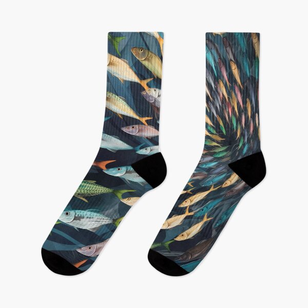 Item preview, A Shoaling colourful mix of fish designed and sold by FocusedArt.