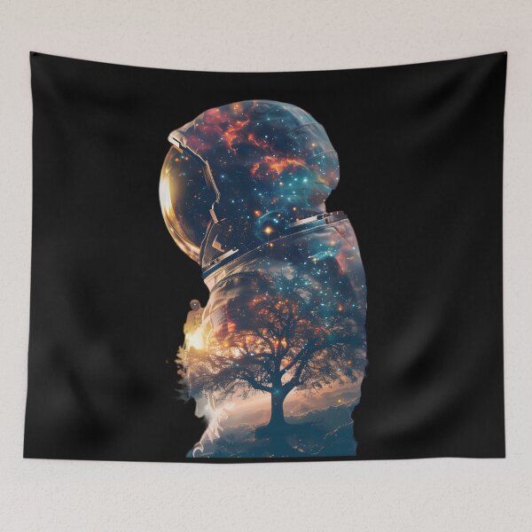 Item preview, Galactic Tree: Astronaut's Double Exposure designed and sold by AI-Only Creations.