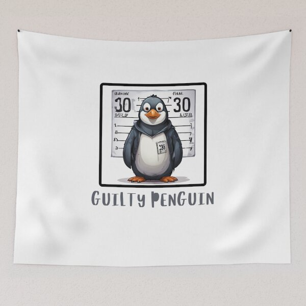 Item preview, Guilty Penguin Mugshot designed and sold by Colorful-Garden.