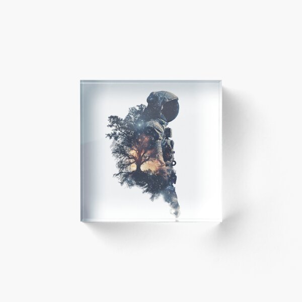 Item preview, Cosmic Canopy: Astronaut in Double Exposure designed and sold by AI-Only Creations.