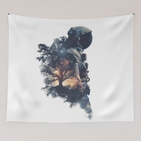 Item preview, Cosmic Canopy: Astronaut in Double Exposure designed and sold by AI-Only Creations.