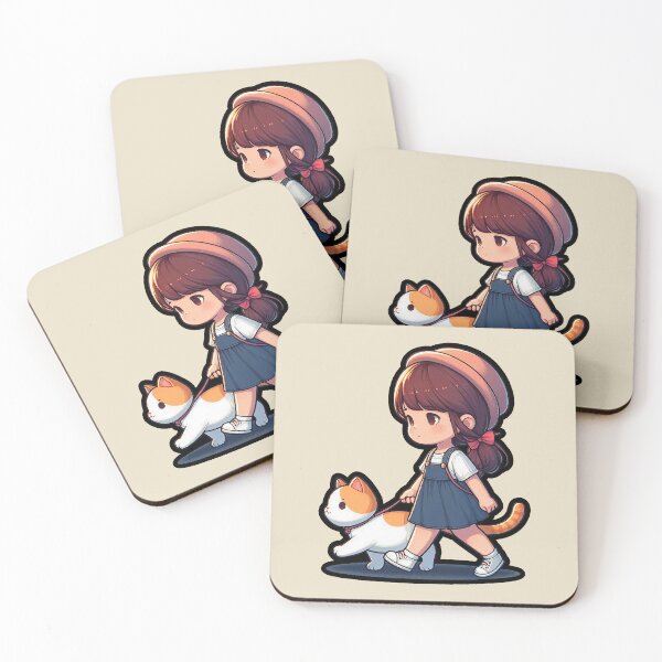 Item preview, Little Girl Walk The Cat designed and sold by plushism.