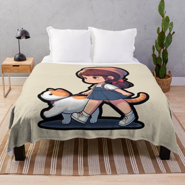 Item preview, Little Girl Walk The Cat designed and sold by plushism.