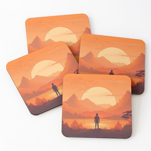 Item preview, Man watching sunset designed and sold by krzysiekd24.
