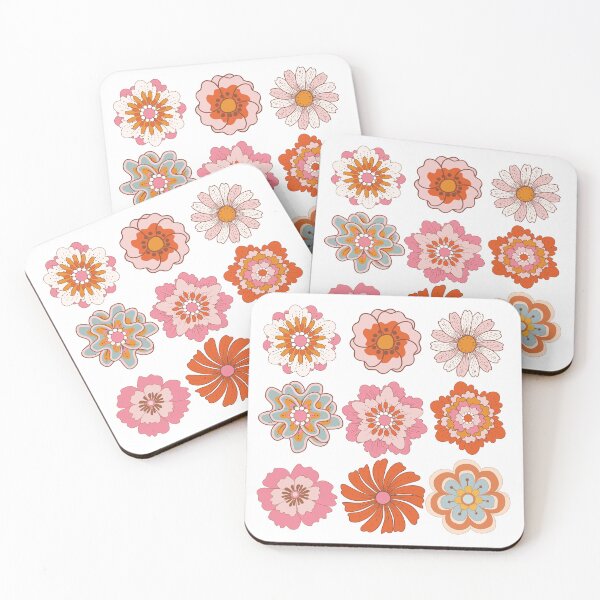 Item preview, retro flowers designed and sold by CreativeCanvas8.