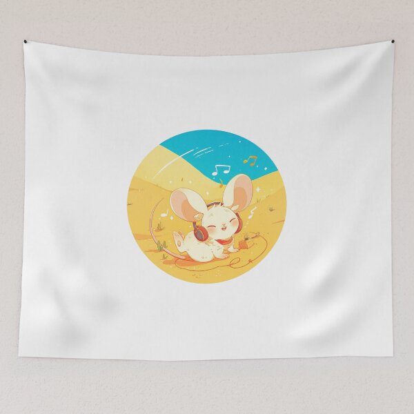 Item preview, Cute Mouse Listening to music designed and sold by SMARTKIT  DESIGNAGENCY.