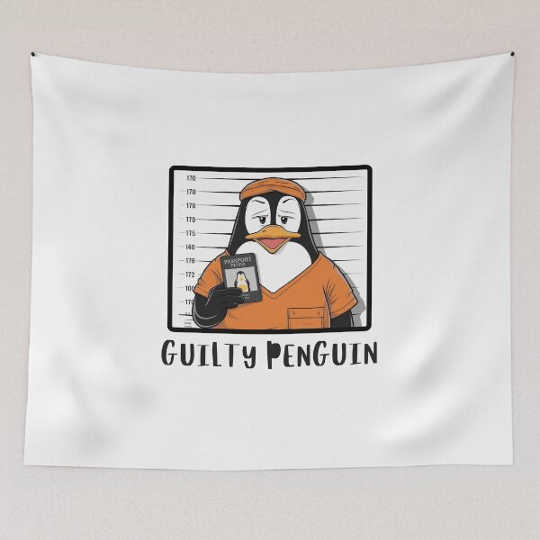 Item preview, Guilty Penguin Mugshot designed and sold by Colorful-Garden.