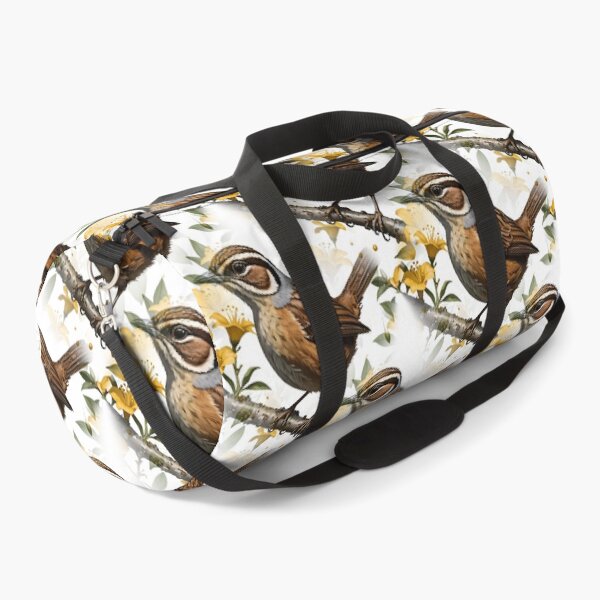 Item preview, Carolina Wren Surrounded By Yellow Jessamine Pattern designed and sold by taiche.