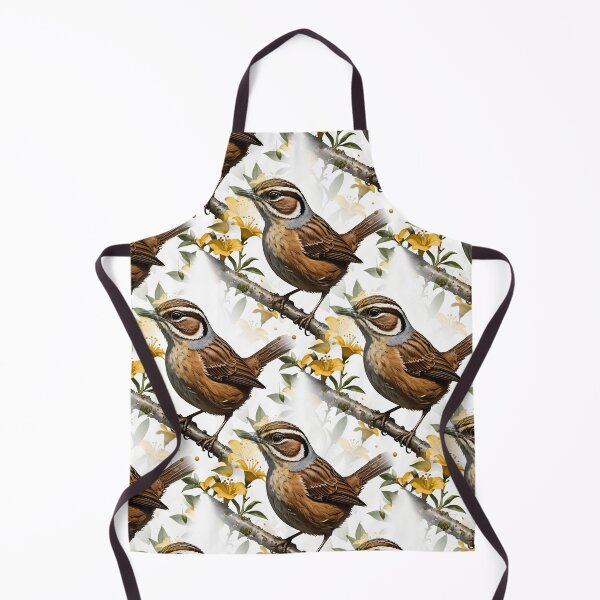 Item preview, Carolina Wren Surrounded By Yellow Jessamine Pattern designed and sold by taiche.