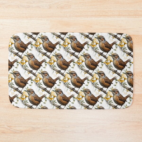 Item preview, Carolina Wren Surrounded By Yellow Jessamine Pattern designed and sold by taiche.