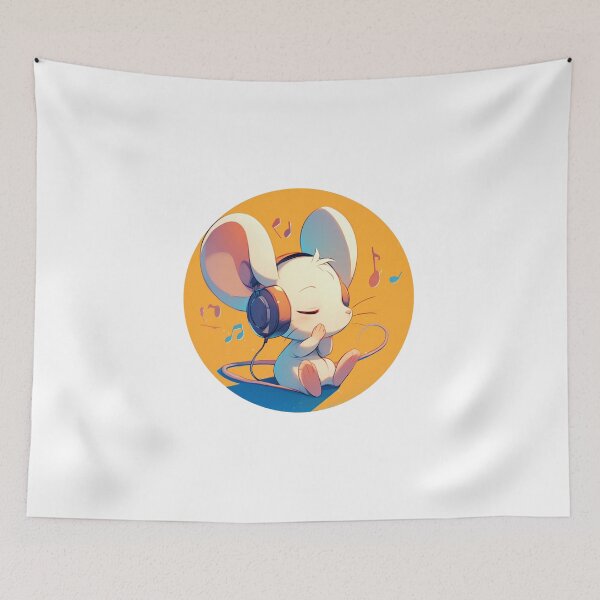 Item preview, Cute Mouse Listening to music designed and sold by SMARTKIT  DESIGNAGENCY.