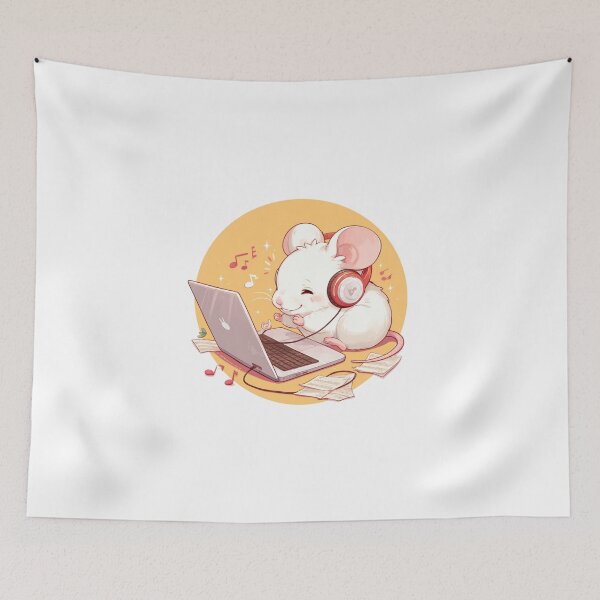Item preview, Cute Mouse Listening to music designed and sold by SMARTKIT  DESIGNAGENCY.