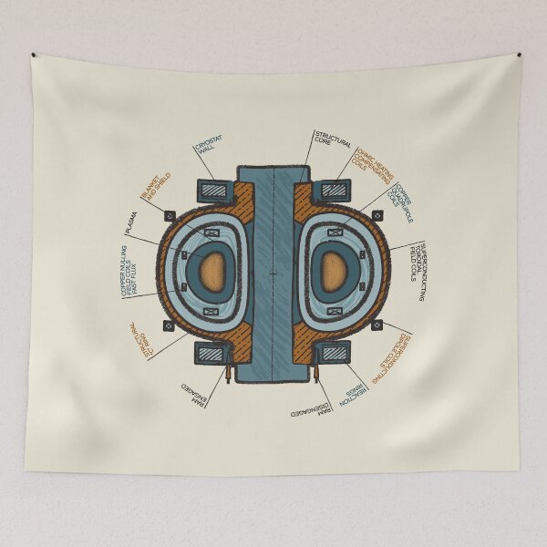 Item preview, Schematic representation of a TOKAMAK, a thermonuclear reactor being developed to produce controlled fusion energy. designed and sold by NLobes.
