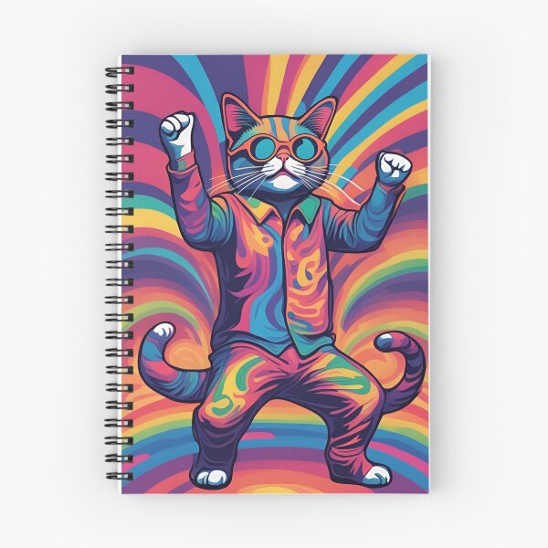 Item preview, Psychedelic dancing cat designed and sold by RiffZoom.