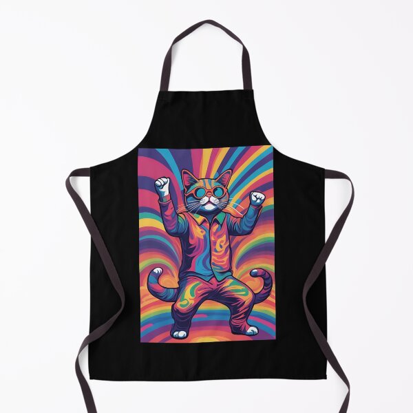 Item preview, Psychedelic dancing cat designed and sold by RiffZoom.