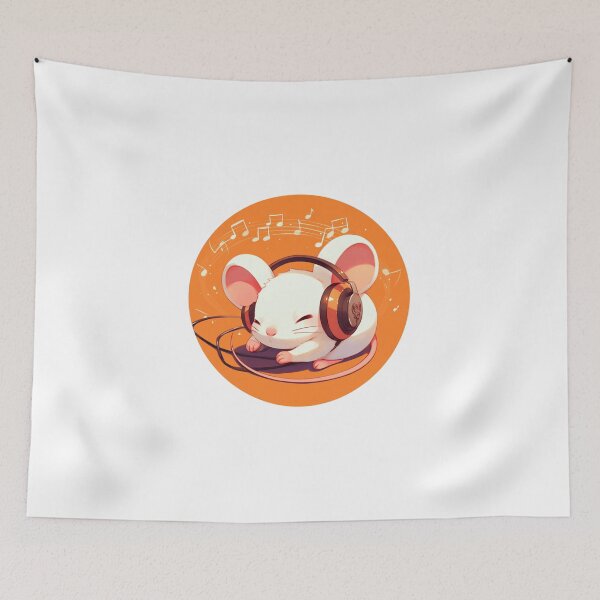 Item preview, Cute Mouse Listening to music designed and sold by SMARTKIT  DESIGNAGENCY.