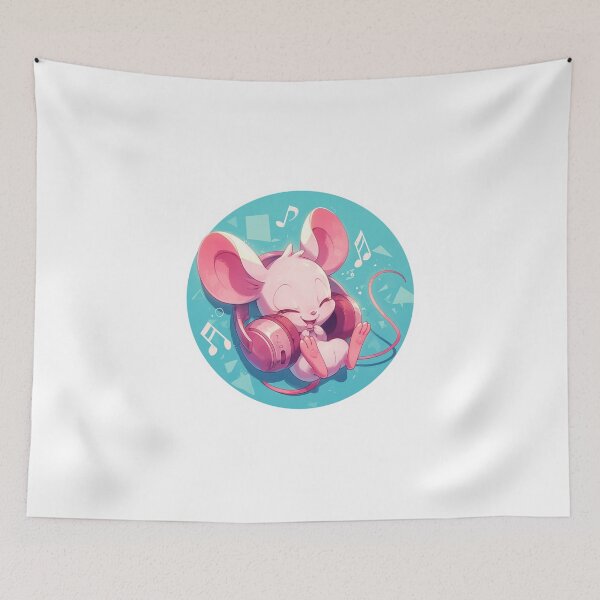 Item preview, Cute Mouse Listening to music designed and sold by SMARTKIT  DESIGNAGENCY.