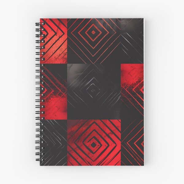 Item preview, Geometric patterns in hues of black and red v.2 designed and sold by Print2Harbor.