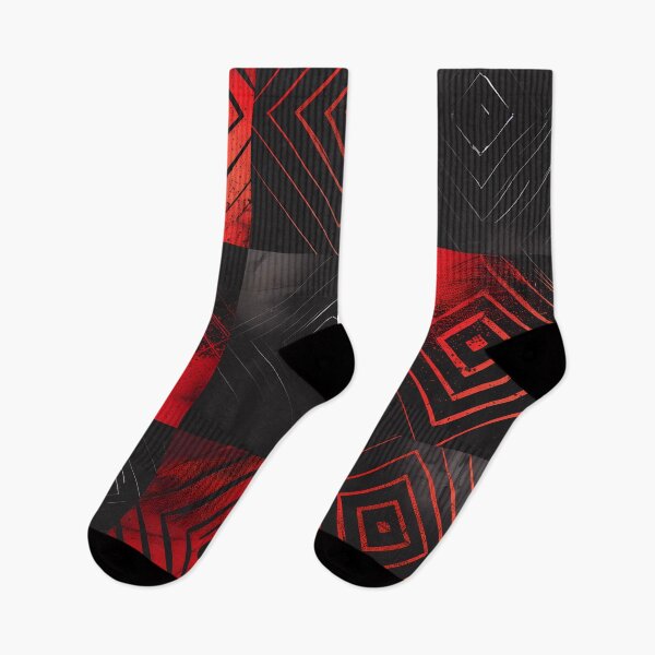 Item preview, Geometric patterns in hues of black and red v.2 designed and sold by Print2Harbor.