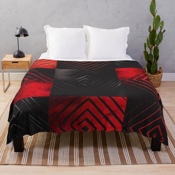 Item preview, Patrones geométricos en tonos negro y rojo v.2 designed and sold by Print2Harbor.
