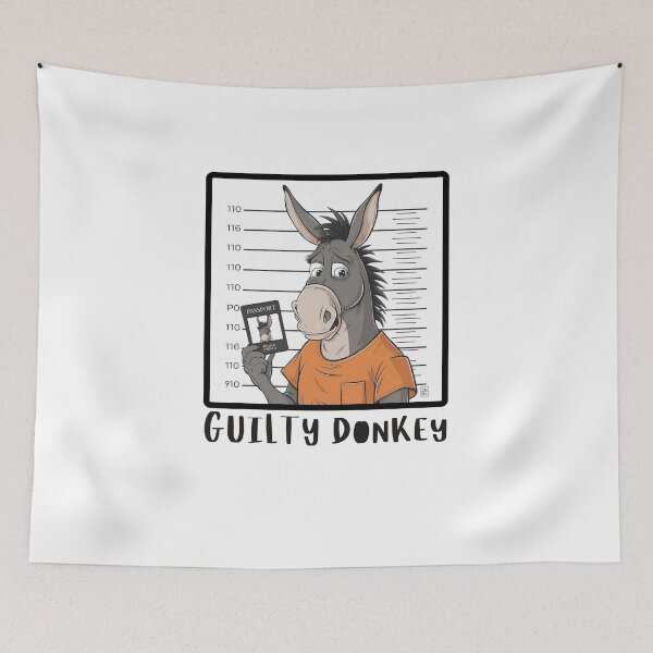 Item preview,  Guilty Donkey Mugshot designed and sold by Colorful-Garden.