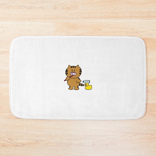 Item preview, a Cat and a Duck brushing teeth designed and sold by superbaechoo.
