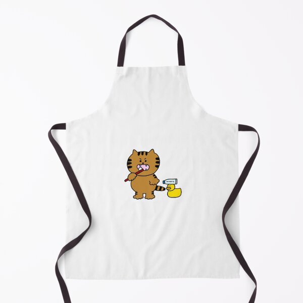 Item preview, a Cat and a Duck brushing teeth designed and sold by superbaechoo.