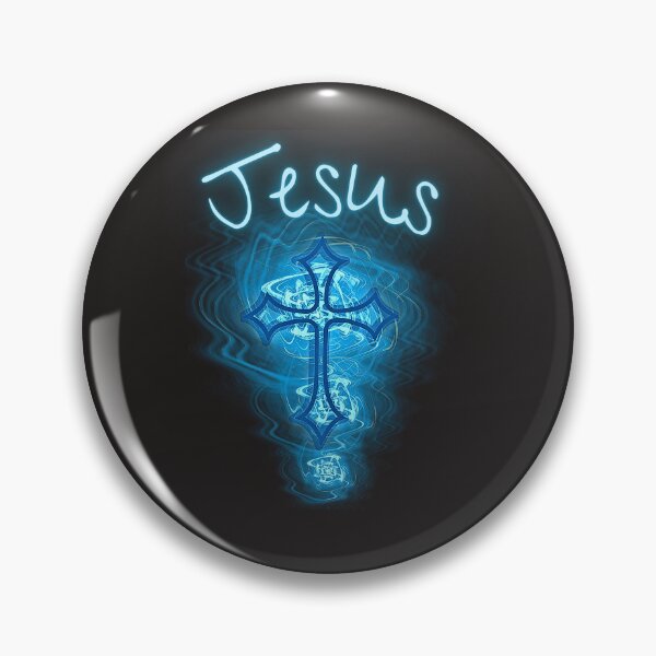 Item preview, Jesus Glow-Cross (teal) designed and sold by Tripp Art Studio.