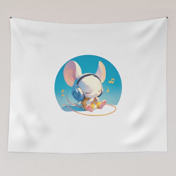 Item preview, Cute Mouse Listening to music designed and sold by SMARTKIT  DESIGNAGENCY.