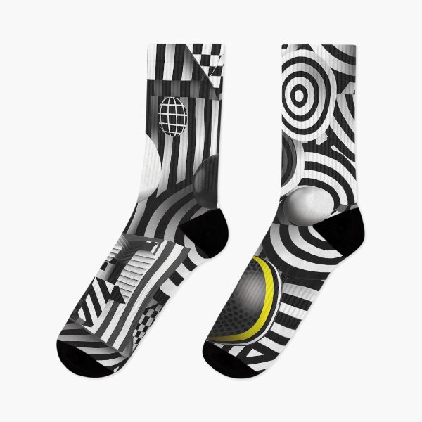 Item preview, Geometric patterns in hues of black and white  designed and sold by Print2Harbor.