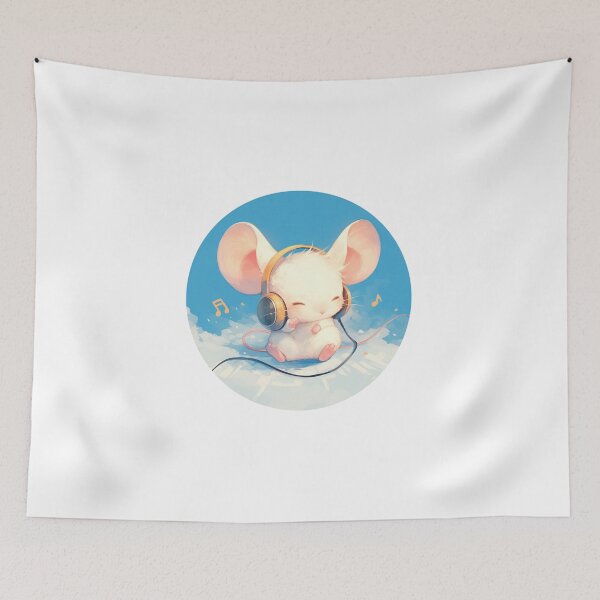 Item preview, Cute Mouse Listening to music designed and sold by SMARTKIT  DESIGNAGENCY.