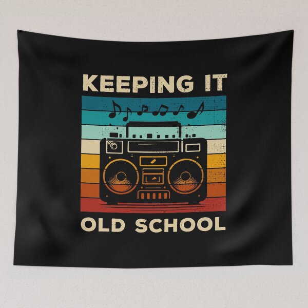 Item preview, Keeping It Old School - Retro Boombox Music Design designed and sold by Designer-Girl.