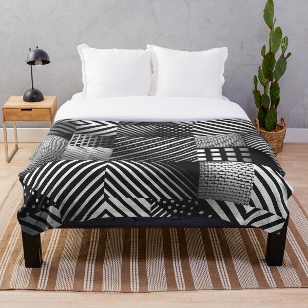 Item preview, Geometric patterns in hues of black and white v.2 designed and sold by Print2Harbor.