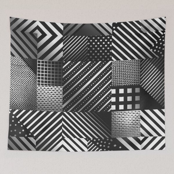Artikelvorschau, Geometrische Muster in Schwarz-Weiß-Tönen v.2 entworfen und verkauft von Print2Harbor.